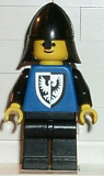 LEGO cas101 Black Falcon - Black Legs, Black Neck-Protector (old style torso with rounder bottomed shield)