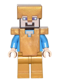 LEGO min031 Steve with Pearl Gold Helmet, Armor and Legs (21127)